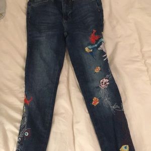 Free People embroidered jeans